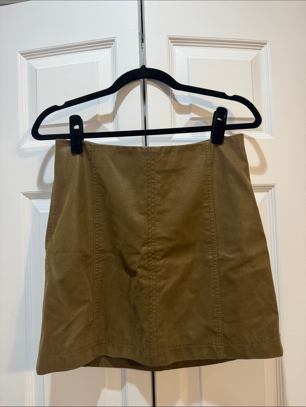 Free People Mini Skirt Olive Green Sz 8